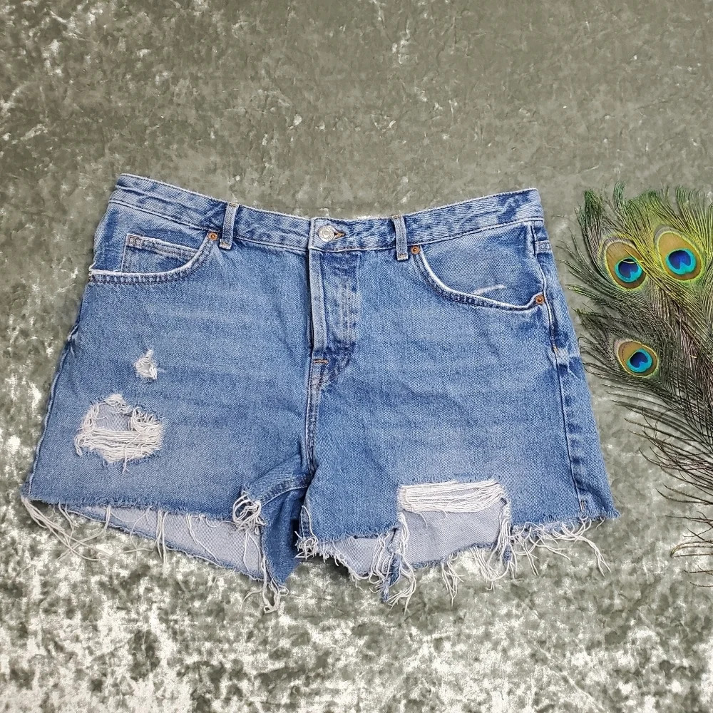 Topshop Moto Ashley Denim Shorts